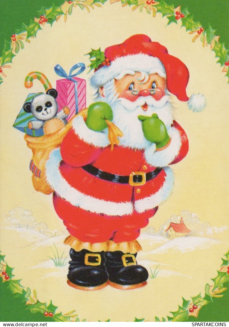 PAPÁ NOEL NAVIDAD Fiesta Vintage Tarjeta Postal CPSMPF #PAJ387.ES - Kerstman