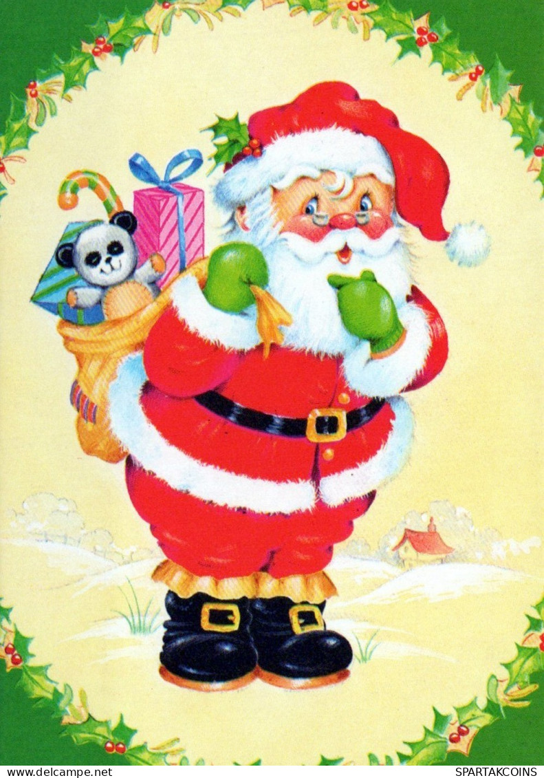 PAPÁ NOEL NAVIDAD Fiesta Vintage Tarjeta Postal CPSMPF #PAJ387.ES - Santa Claus