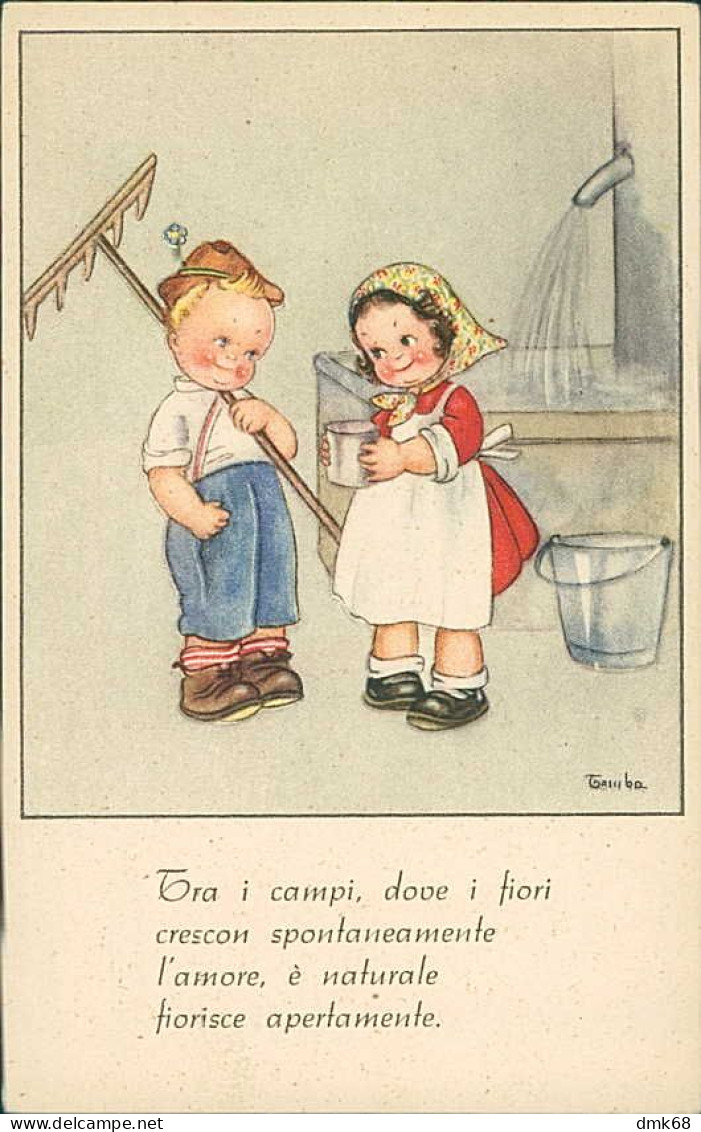 MARIA PIA FRANZONI TOMBA SIGNED 1940s POSTCARD - CHILDREN / BAMBINI (5721) - Autres & Non Classés