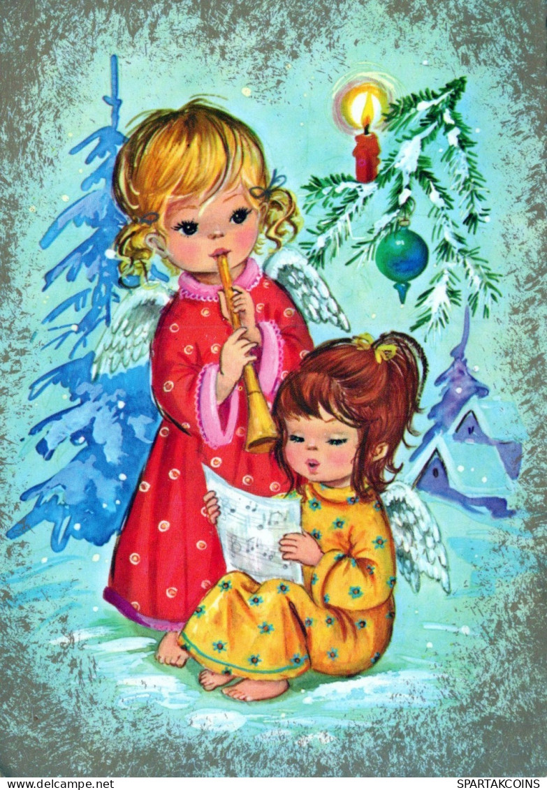 ÁNGEL NAVIDAD Vintage Tarjeta Postal CPSM #PAH629.ES - Anges