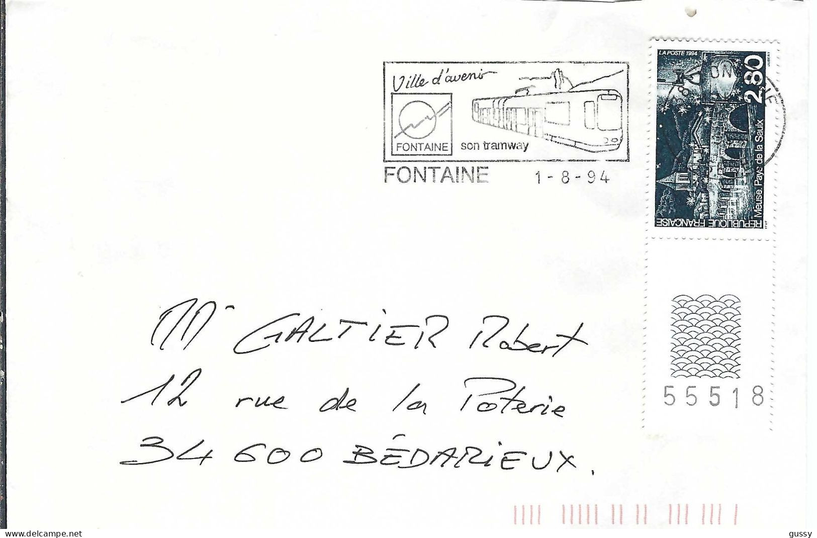 FRANCE Ca.1994: LSC De Fontaine (Isère) à Bédarieux (Hérault) - Storia Postale