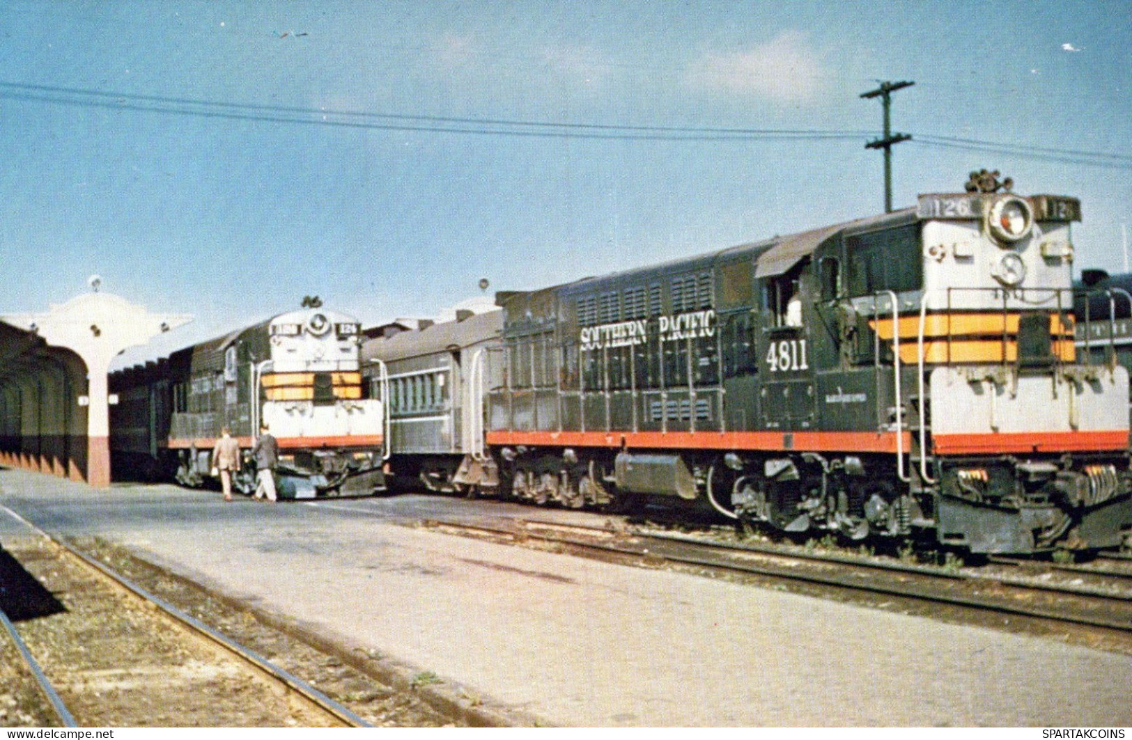 TREN TRANSPORTE Ferroviario Vintage Tarjeta Postal CPSMF #PAA469.ES - Trains