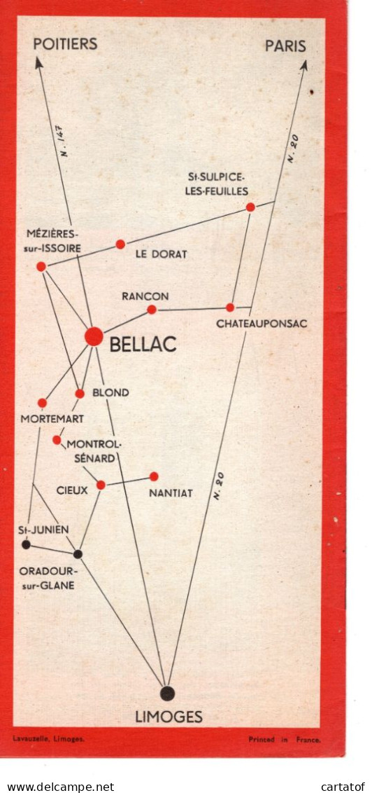 Région De BELLAC .  - Dépliants Turistici