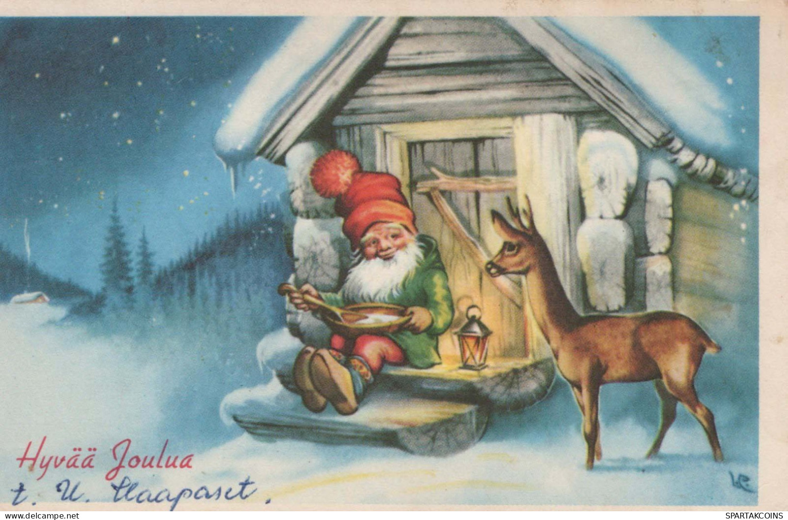 PÈRE NOËL Bonne Année Noël Vintage Carte Postale CPSMPF #PKG337.FR - Kerstman