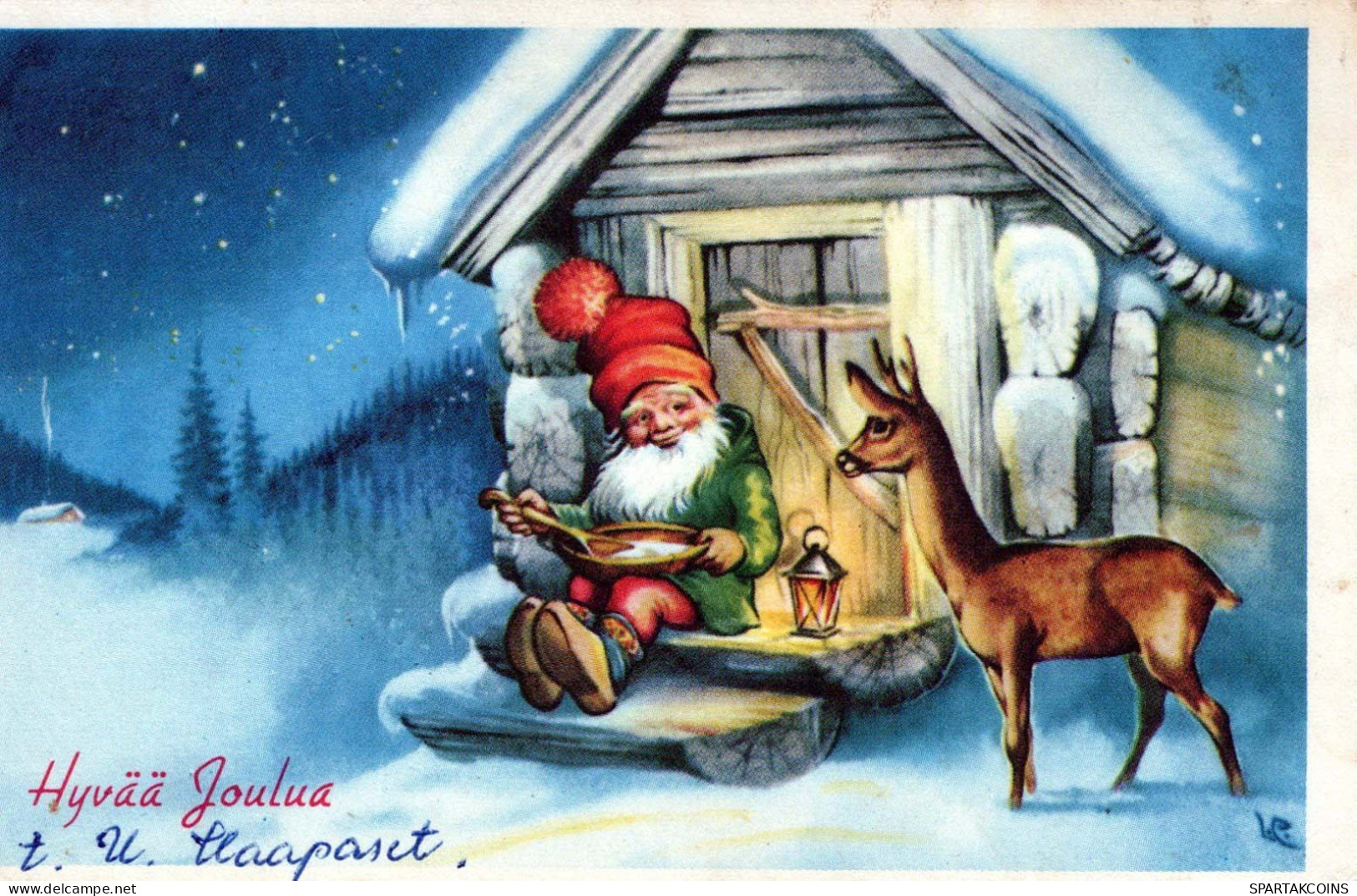 PÈRE NOËL Bonne Année Noël Vintage Carte Postale CPSMPF #PKG337.FR - Santa Claus