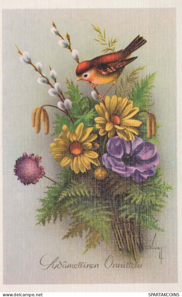 FLEURS Vintage Carte Postale CPSMPF #PKG095.FR - Flowers