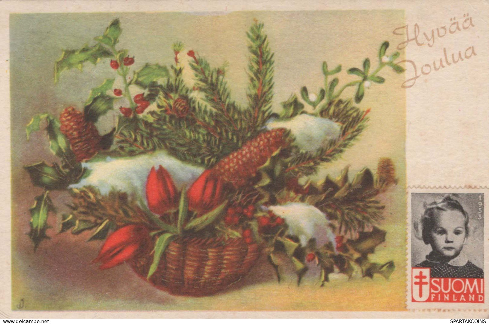 FLEURS Vintage Carte Postale CPA #PKE673.FR - Flowers