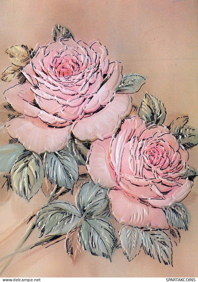 FLEURS Vintage Carte Postale CPSM #PBZ437.FR - Flowers