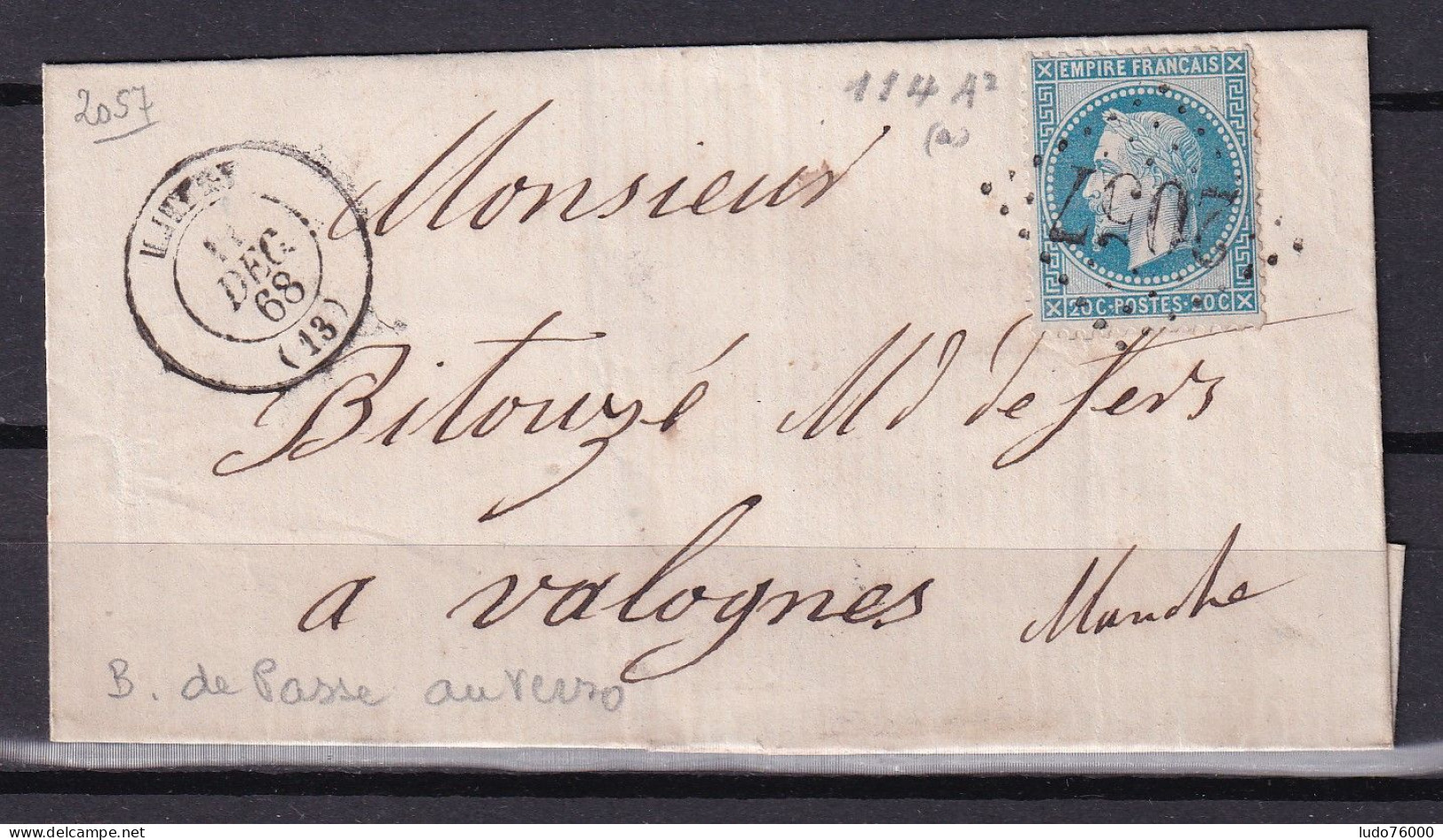 D 808 / NAPOLEON N° 29 SUR LETTRE - 1863-1870 Napoleon III Gelauwerd