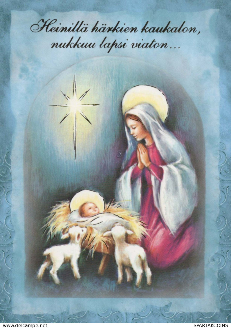 Vierge Marie Madone Bébé JÉSUS Religion Vintage Carte Postale CPSM #PBQ054.FR - Maagd Maria En Madonnas
