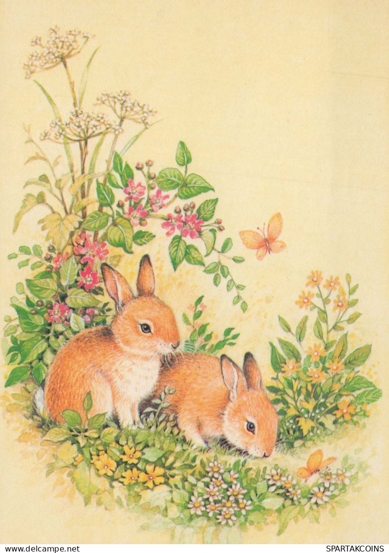 PÂQUES LAPIN Vintage Carte Postale CPSM #PBO538.FR - Easter