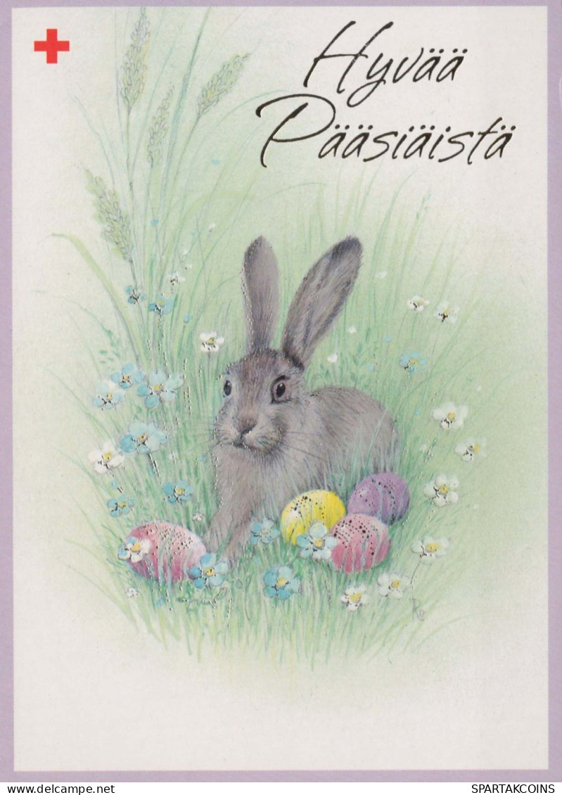 PÂQUES LAPIN Vintage Carte Postale CPSM #PBO474.FR - Easter