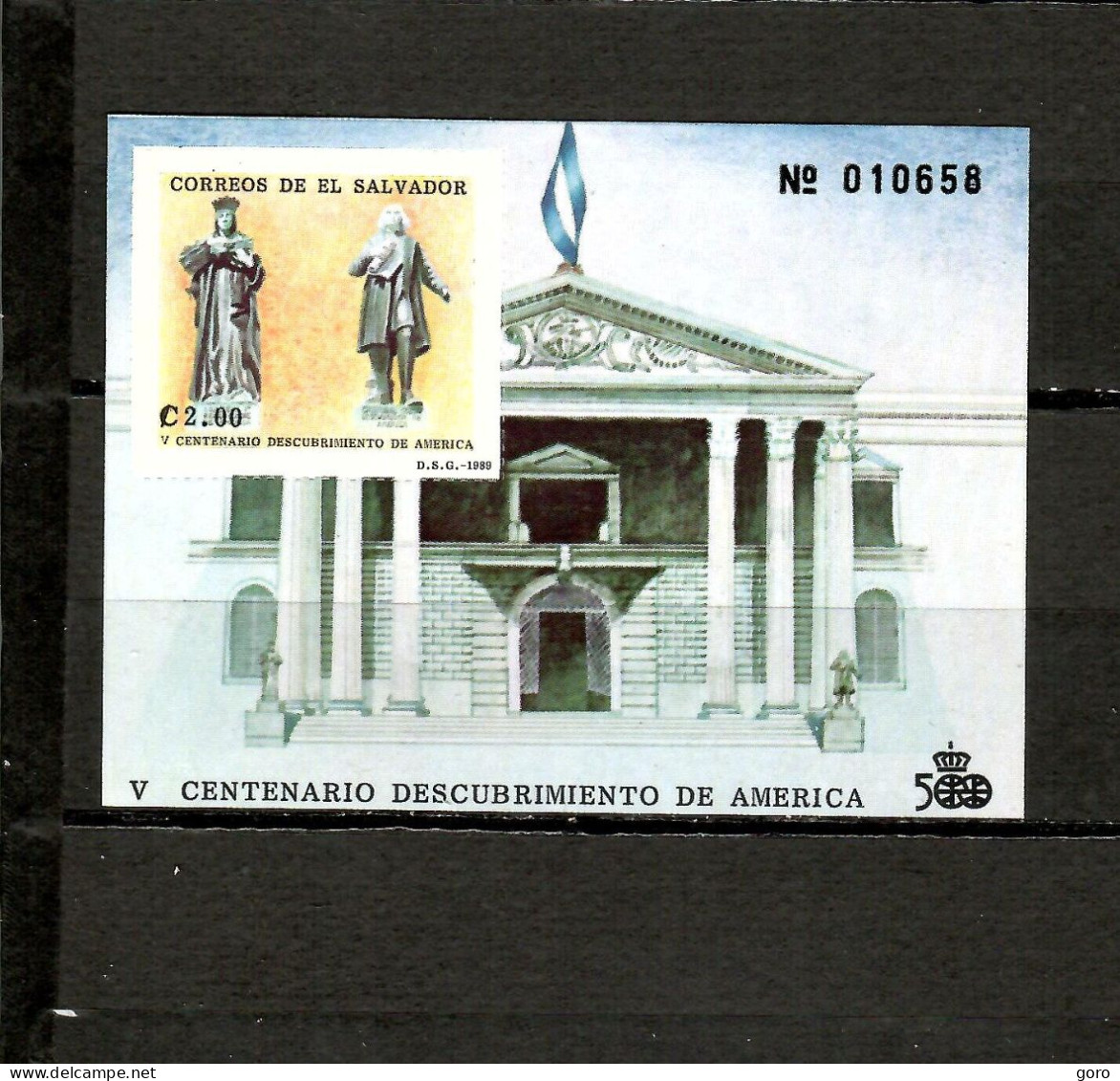 El Salvador  1989  .-  Y&T  Nº   35   Block   **    ( B ) - El Salvador