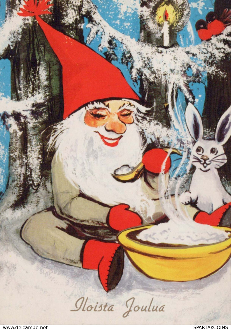 PÈRE NOËL Bonne Année Noël Vintage Carte Postale CPSM #PBL172.FR - Santa Claus