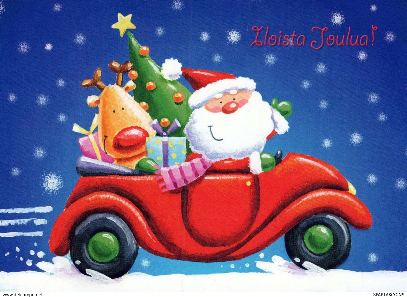 PÈRE NOËL Bonne Année Noël Vintage Carte Postale CPSM #PBL422.FR - Santa Claus