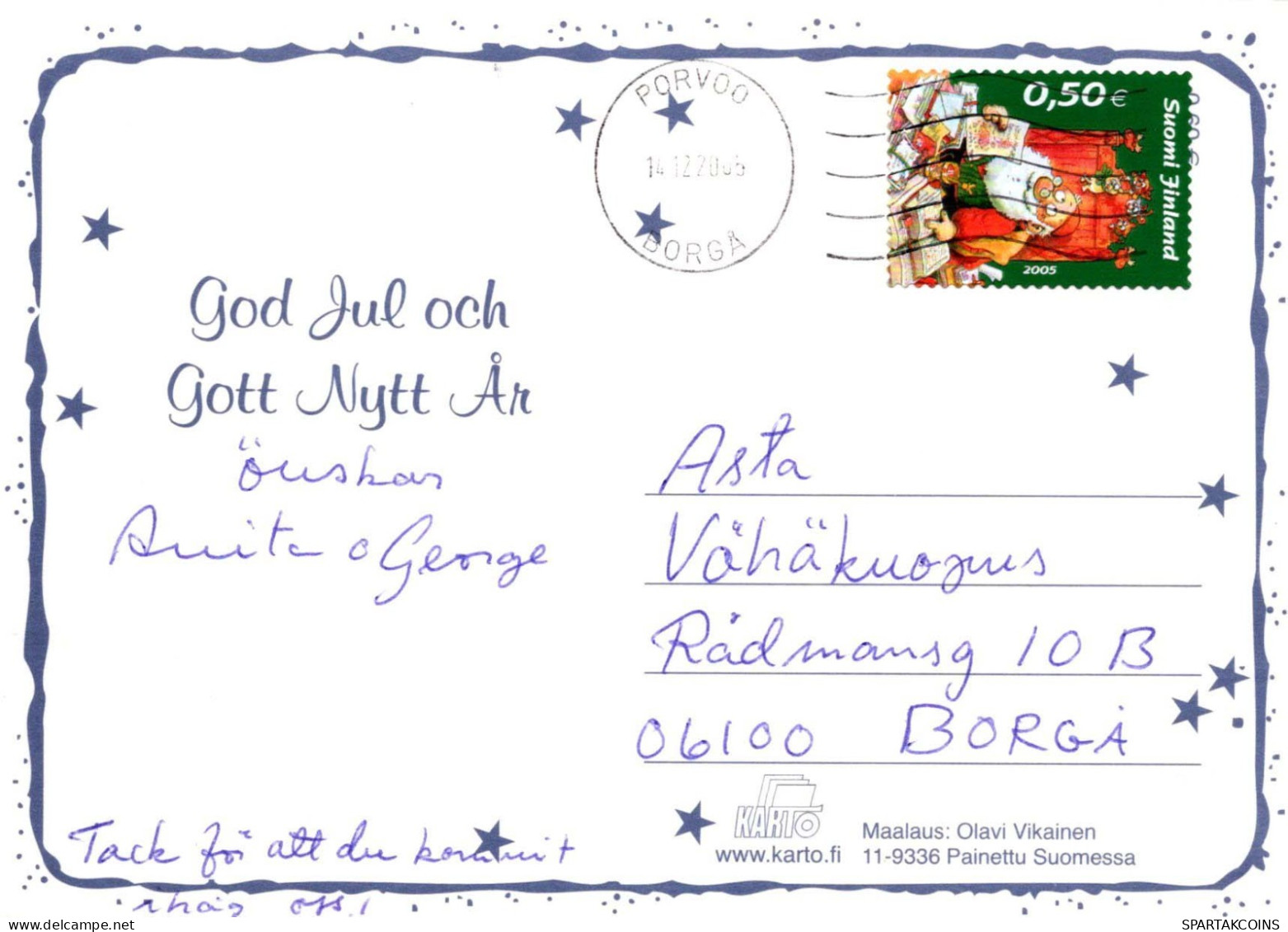 ANGE Bonne Année Noël Vintage Carte Postale CPSM #PBB444.FR - Anges