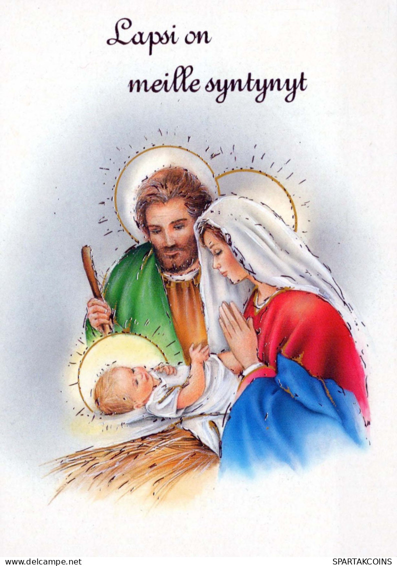 Vierge Marie Madone Bébé JÉSUS Noël Religion Vintage Carte Postale CPSM #PBB767.FR - Maagd Maria En Madonnas