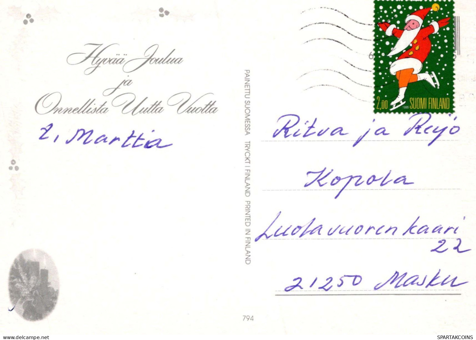 Bonne Année Noël BOUGIE Vintage Carte Postale CPSM #PAV322.FR - New Year