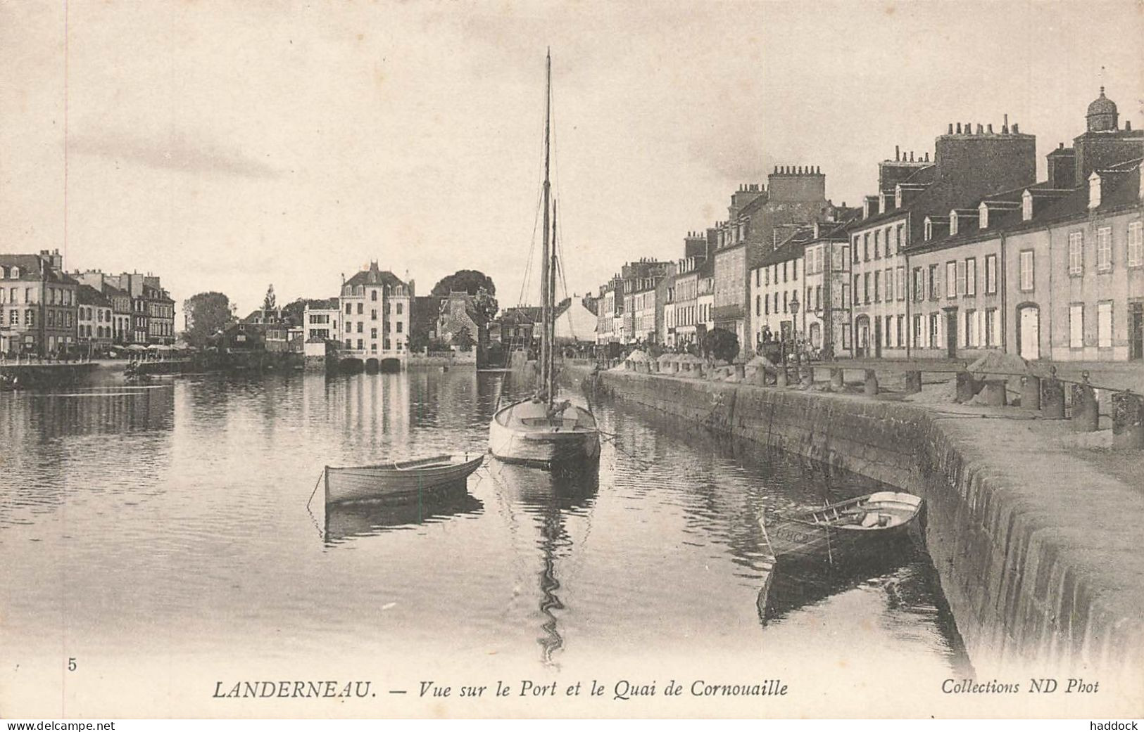 LANDERNEAU : VUE DUR LE PORT ET LE QUAI DE CORNOUAILLE - Landerneau