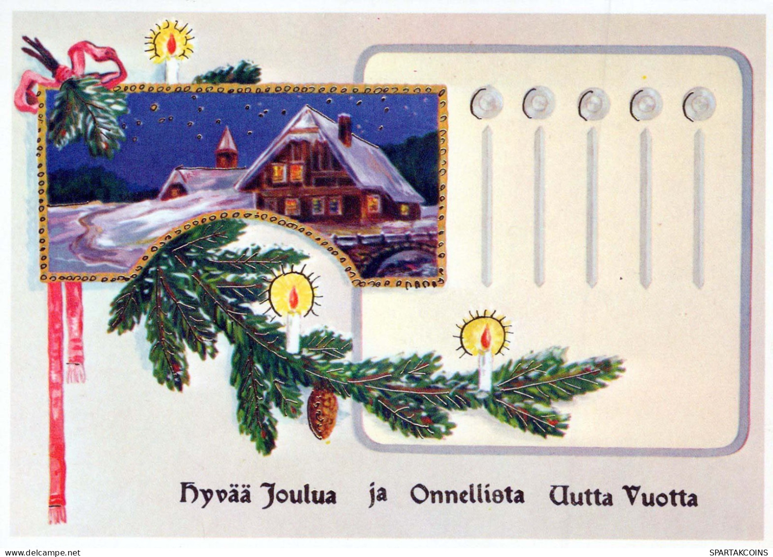 Bonne Année Noël Vintage Carte Postale CPSM #PAT007.FR - Nieuwjaar