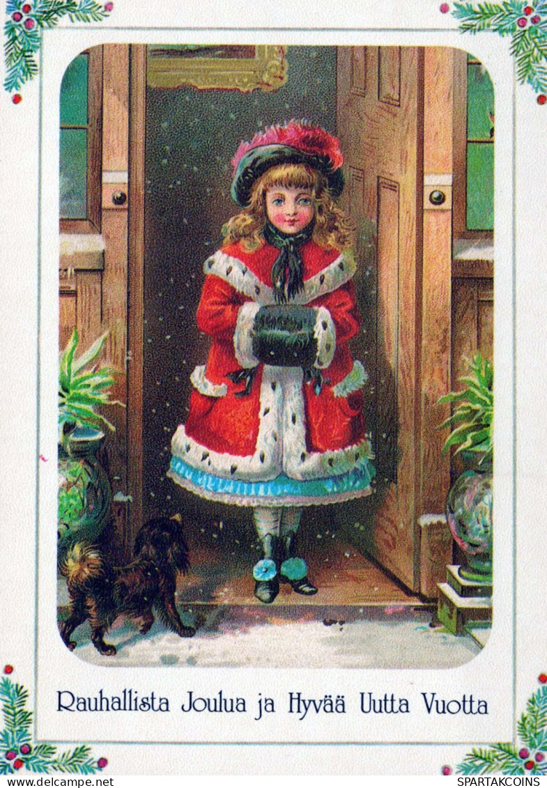 Bonne Année Noël ENFANTS Vintage Carte Postale CPSM #PAS823.FR - Nieuwjaar