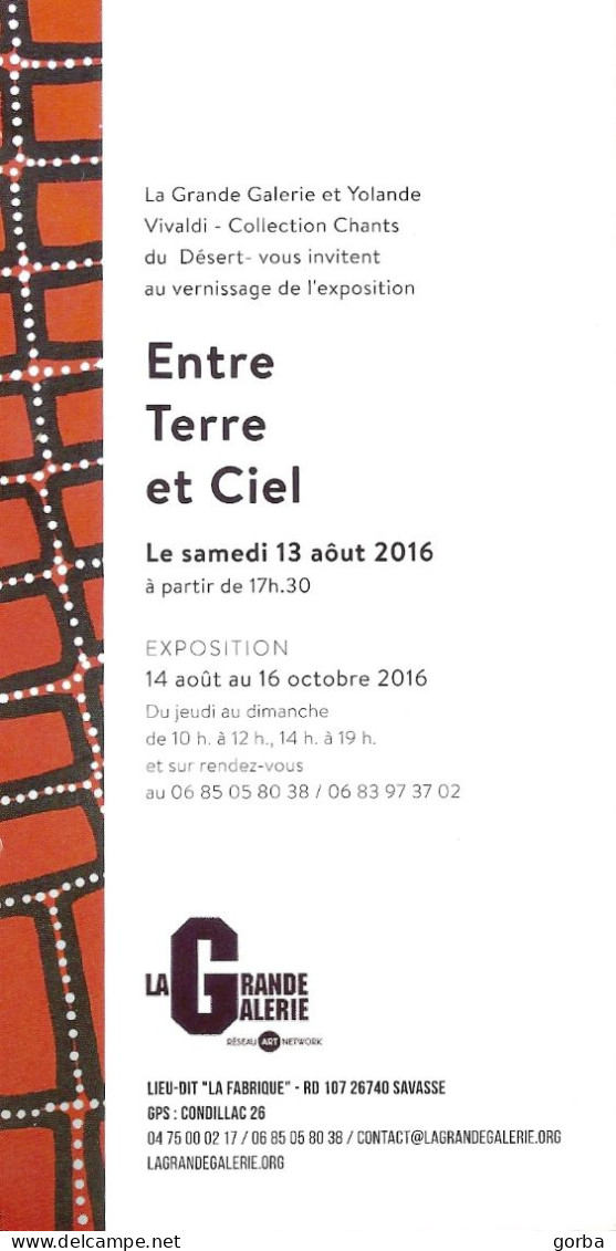 *CPM  - Entre Ciel Et Terre - Expo Des Artistes Aborigènes Et Mireille FULPIUS - La Grande Galerie à CONDILLAC (26) - Exhibitions