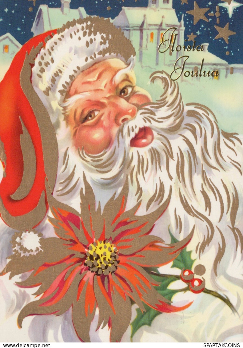 PÈRE NOËL NOËL Fêtes Voeux Vintage Carte Postale CPSM #PAJ864.FR - Santa Claus