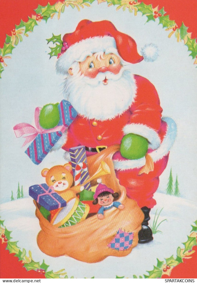 PÈRE NOËL NOËL Fêtes Voeux Vintage Carte Postale CPSMPF #PAJ388.FR - Santa Claus