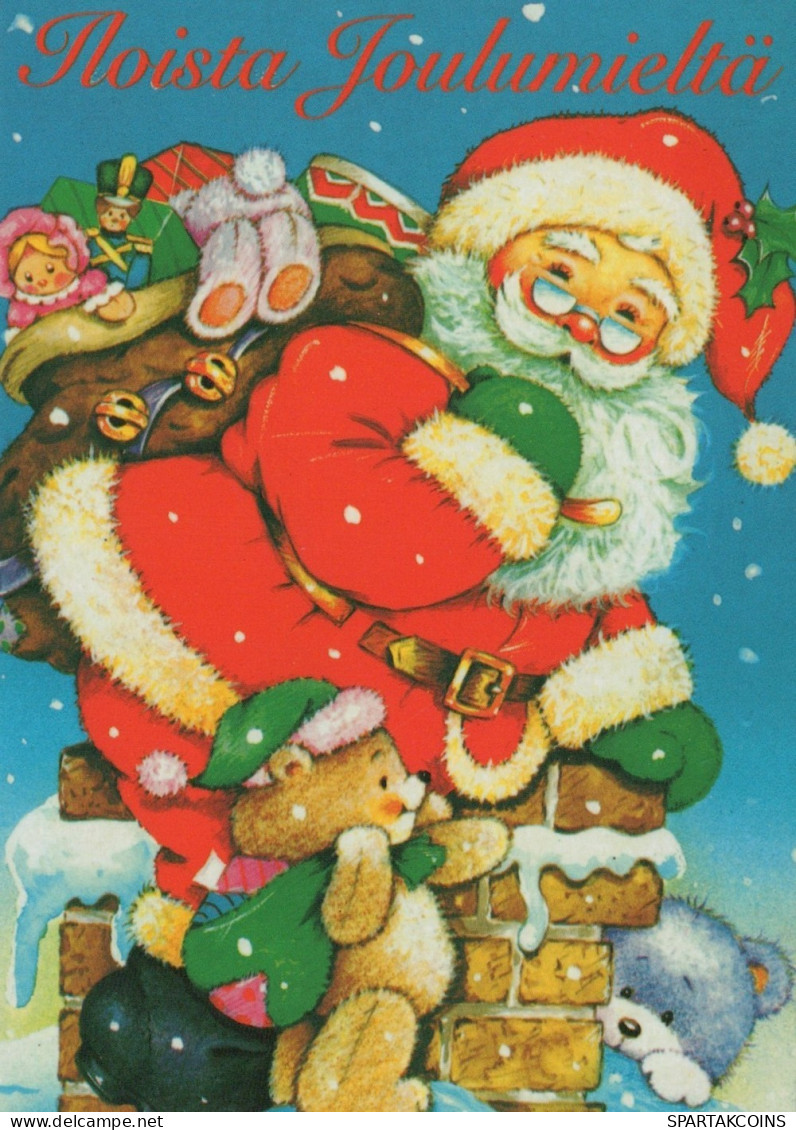 PÈRE NOËL NOËL Fêtes Voeux Vintage Carte Postale CPSM #PAJ726.FR - Santa Claus