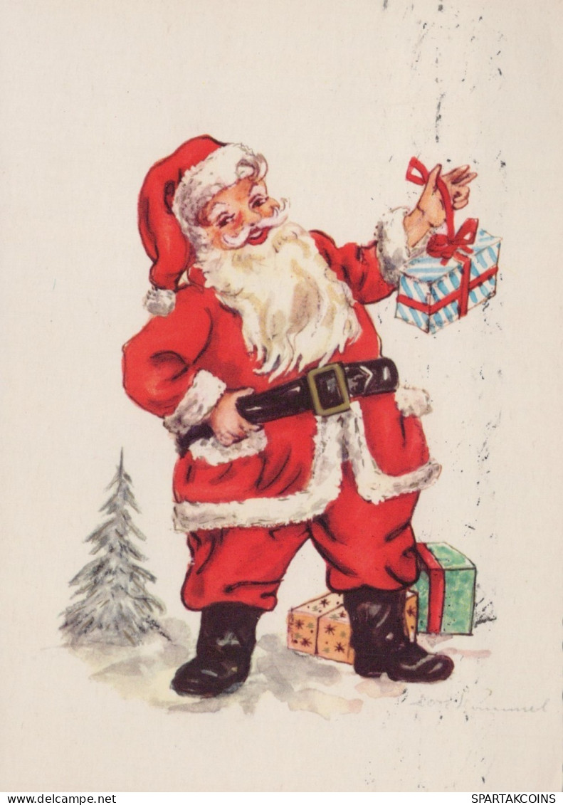 PÈRE NOËL NOËL Fêtes Voeux Vintage Carte Postale CPSM #PAJ658.FR - Santa Claus