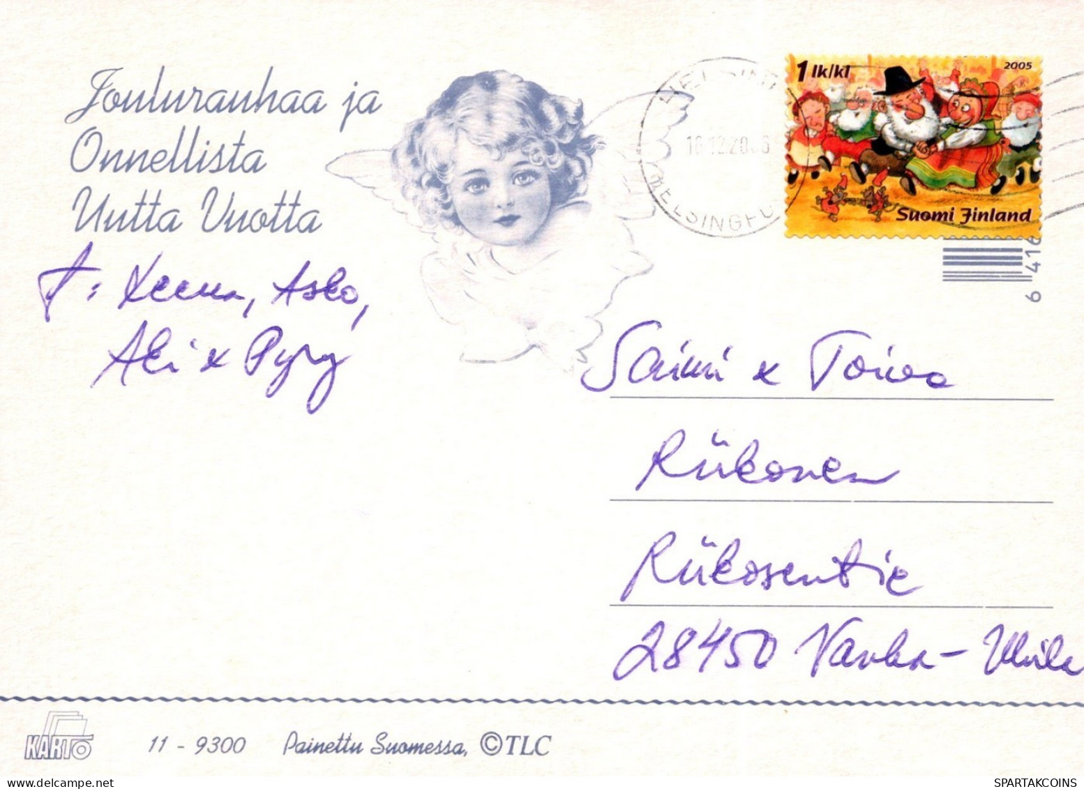 ANGE NOËL Vintage Carte Postale CPSM #PAH509.FR - Angeli