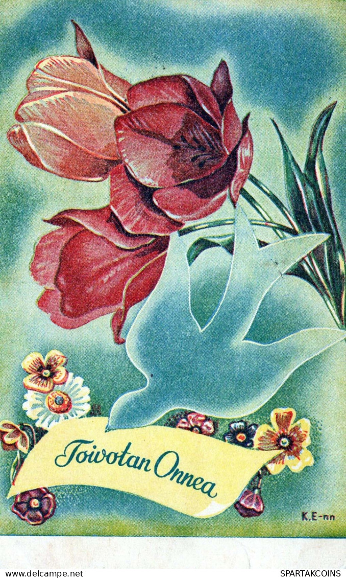 FLOWERS Vintage Postcard CPA #PKE731.GB - Flowers