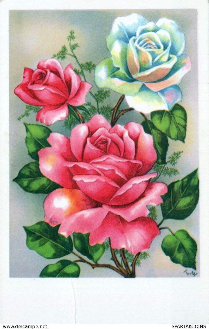 FLOWERS Vintage Postcard CPA #PKE549.GB - Fleurs