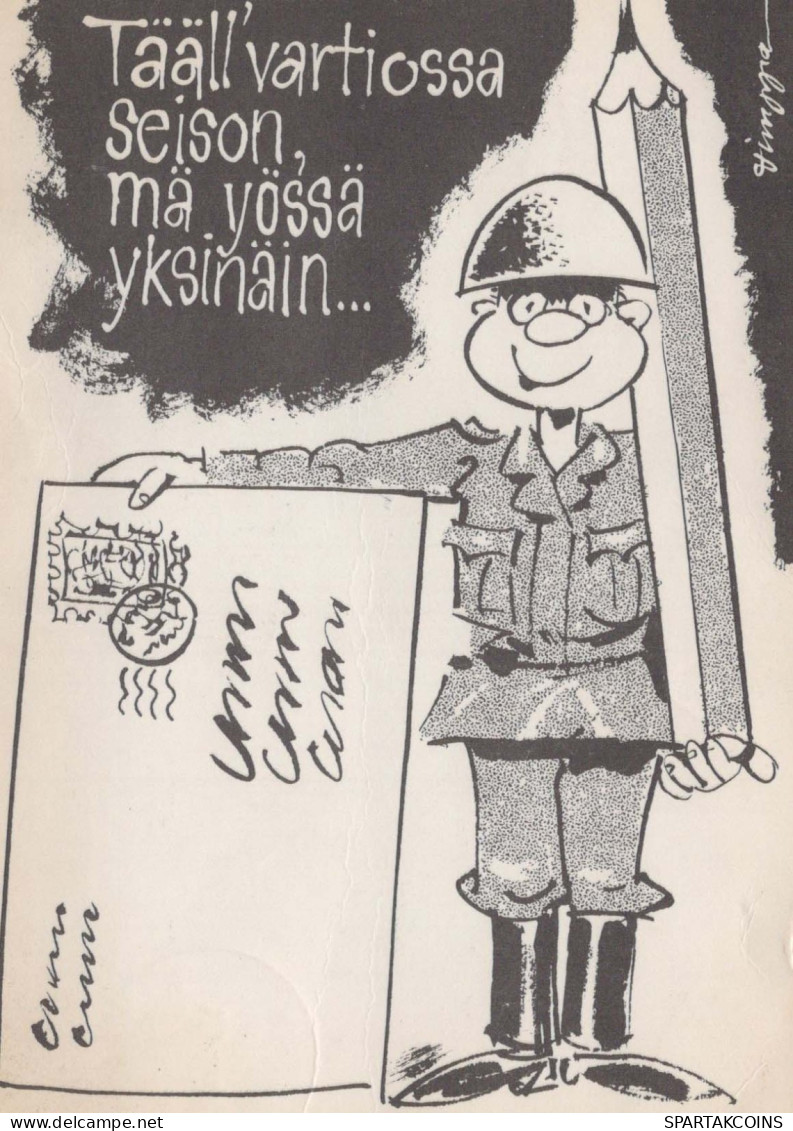 SOLDIERS HUMOUR Militaria Vintage Postcard CPSM #PBV826.GB - Humorísticas