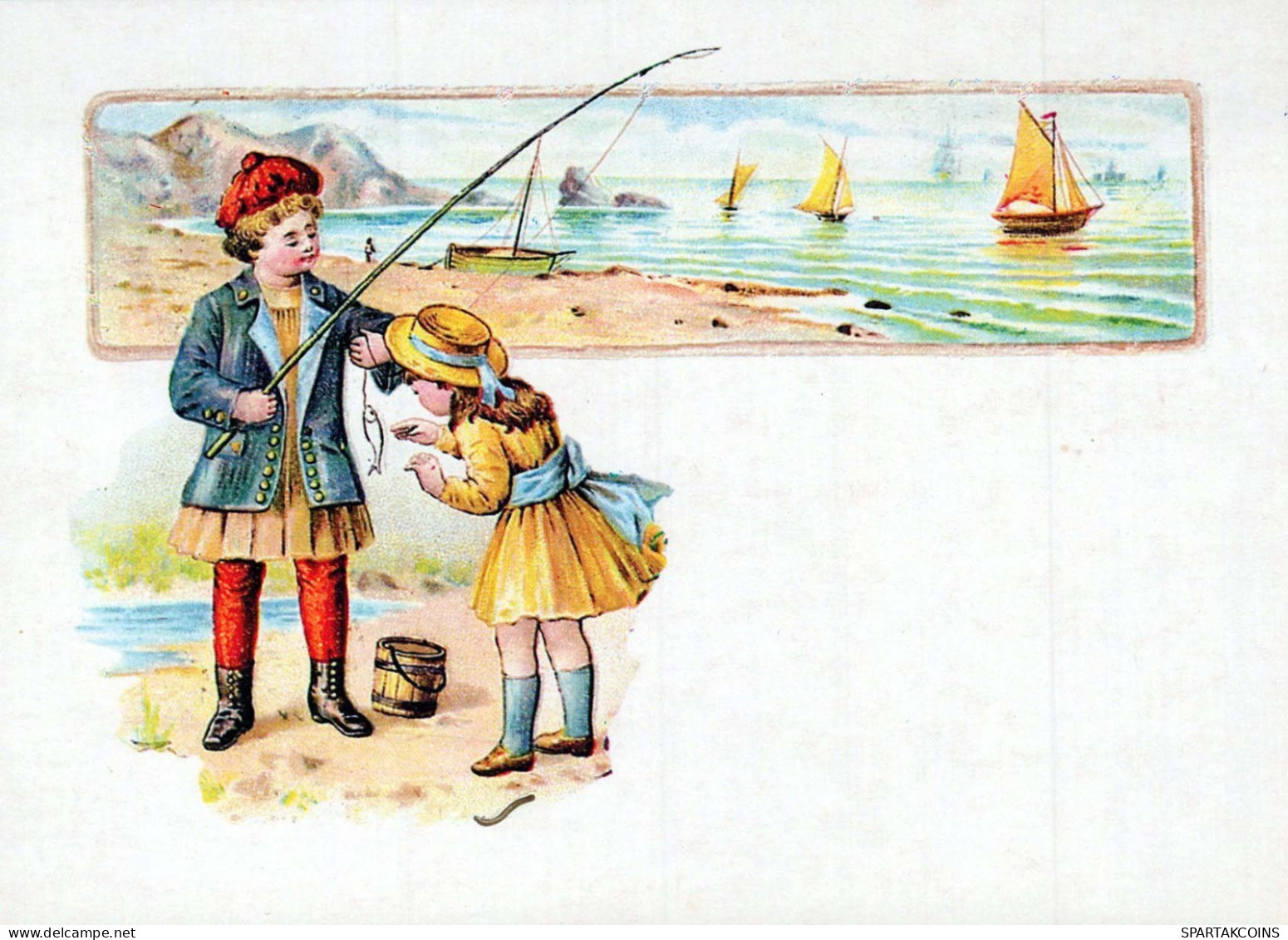 CHILDREN CHILDREN Scene S Landscapes Vintage Postcard CPSM #PBU471.GB - Scenes & Landscapes