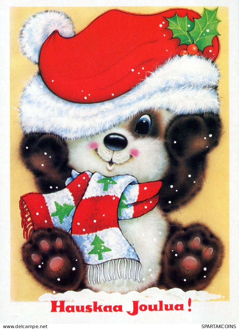 Happy New Year Christmas BEAR Animals Vintage Postcard CPSM #PBS276.GB - New Year