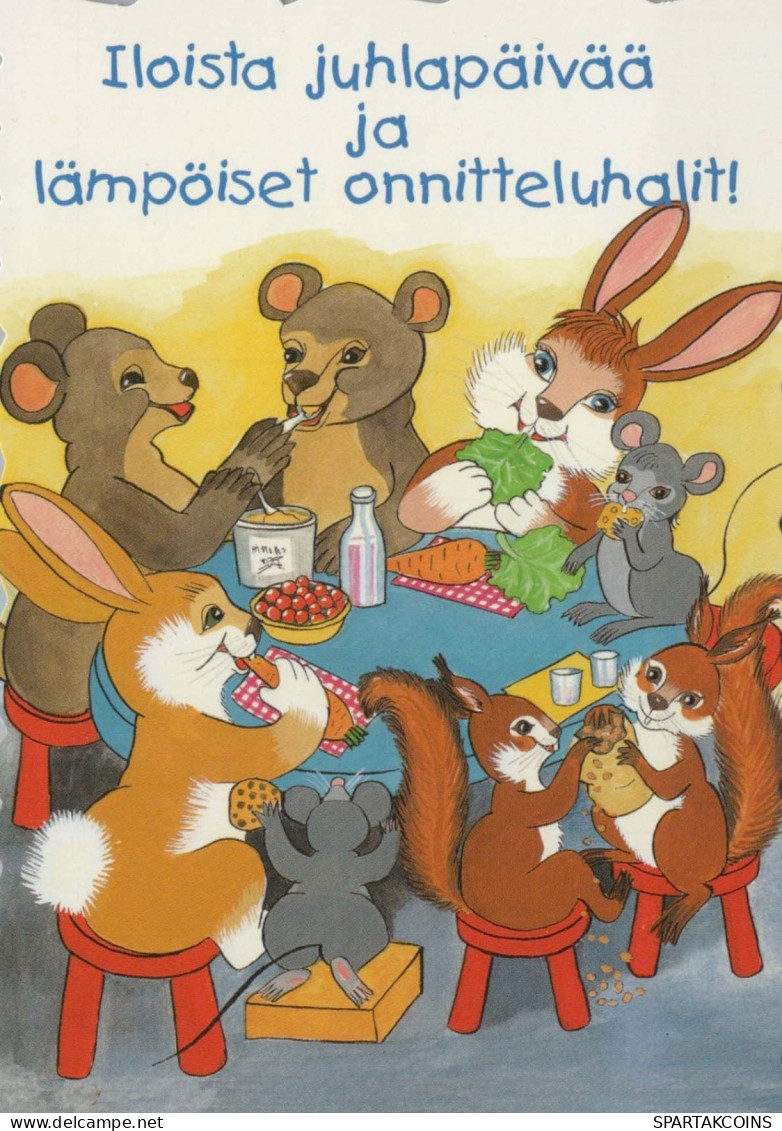 RABBIT Animals Vintage Postcard CPSM #PBR149.GB - Sonstige & Ohne Zuordnung