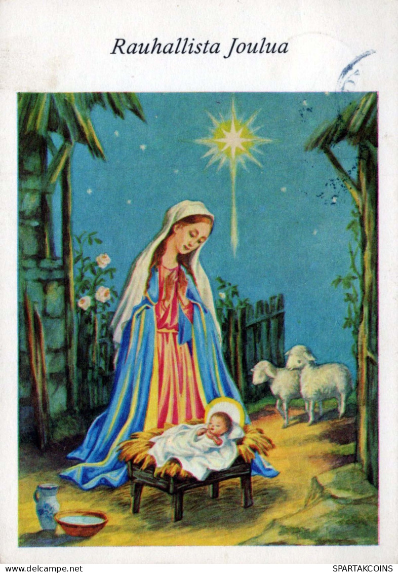 Virgen Mary Madonna Baby JESUS Religion Vintage Postcard CPSM #PBQ052.GB - Jungfräuliche Marie Und Madona