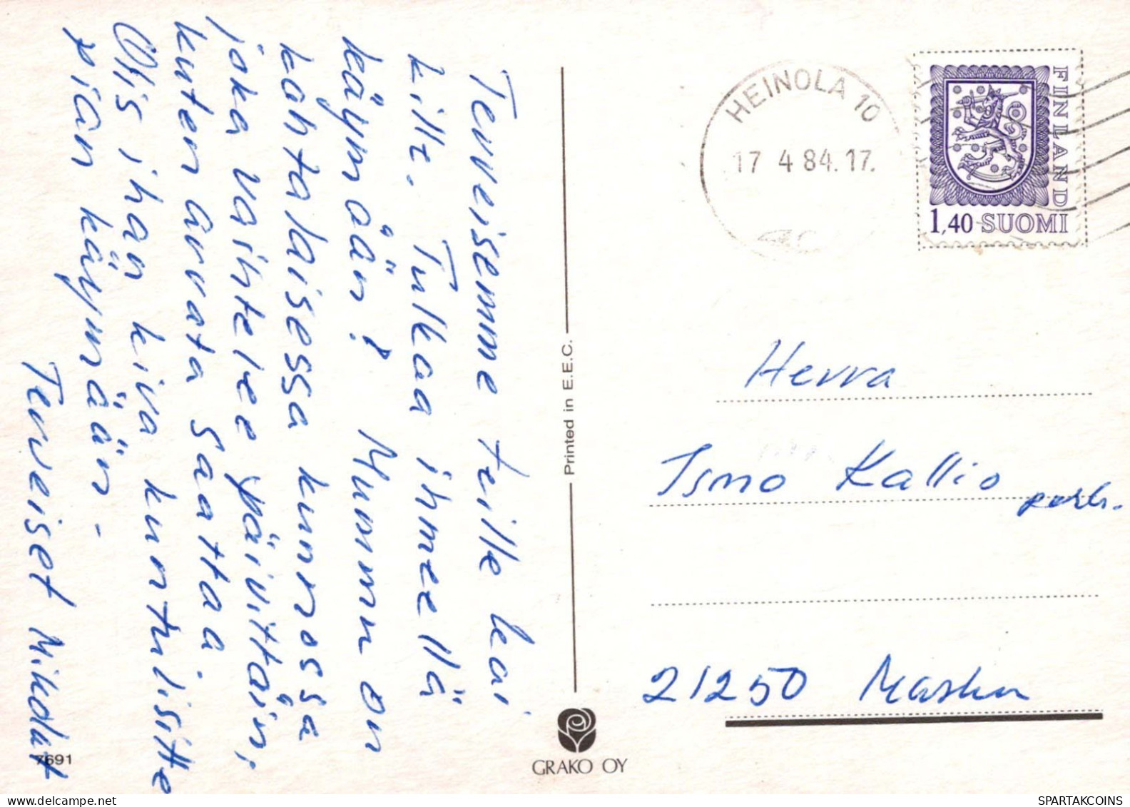 EASTER CHICKEN EGG Vintage Postcard CPSM #PBP102.GB - Ostern