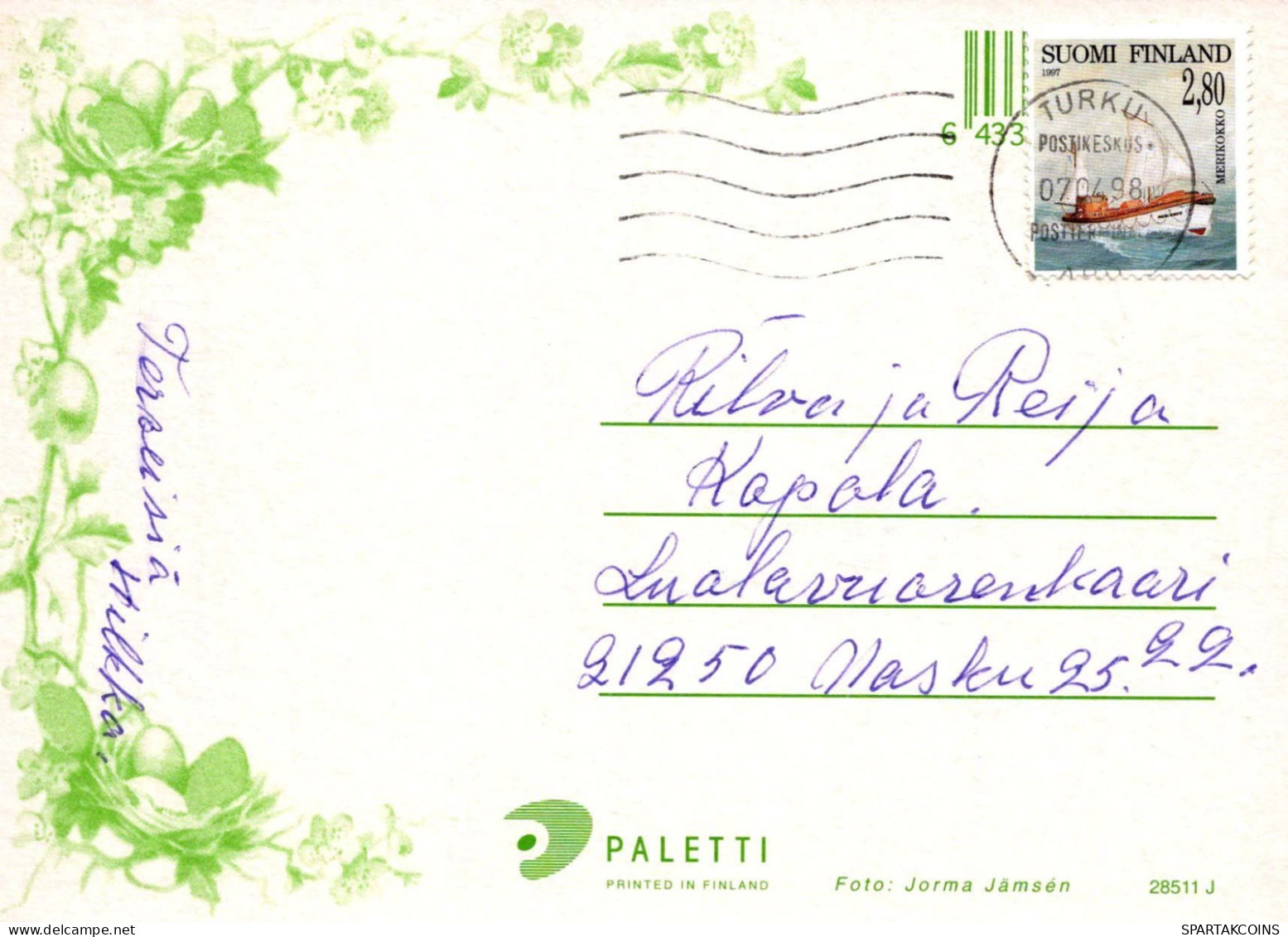 EASTER EGG Vintage Postcard CPSM #PBO157.GB - Pâques