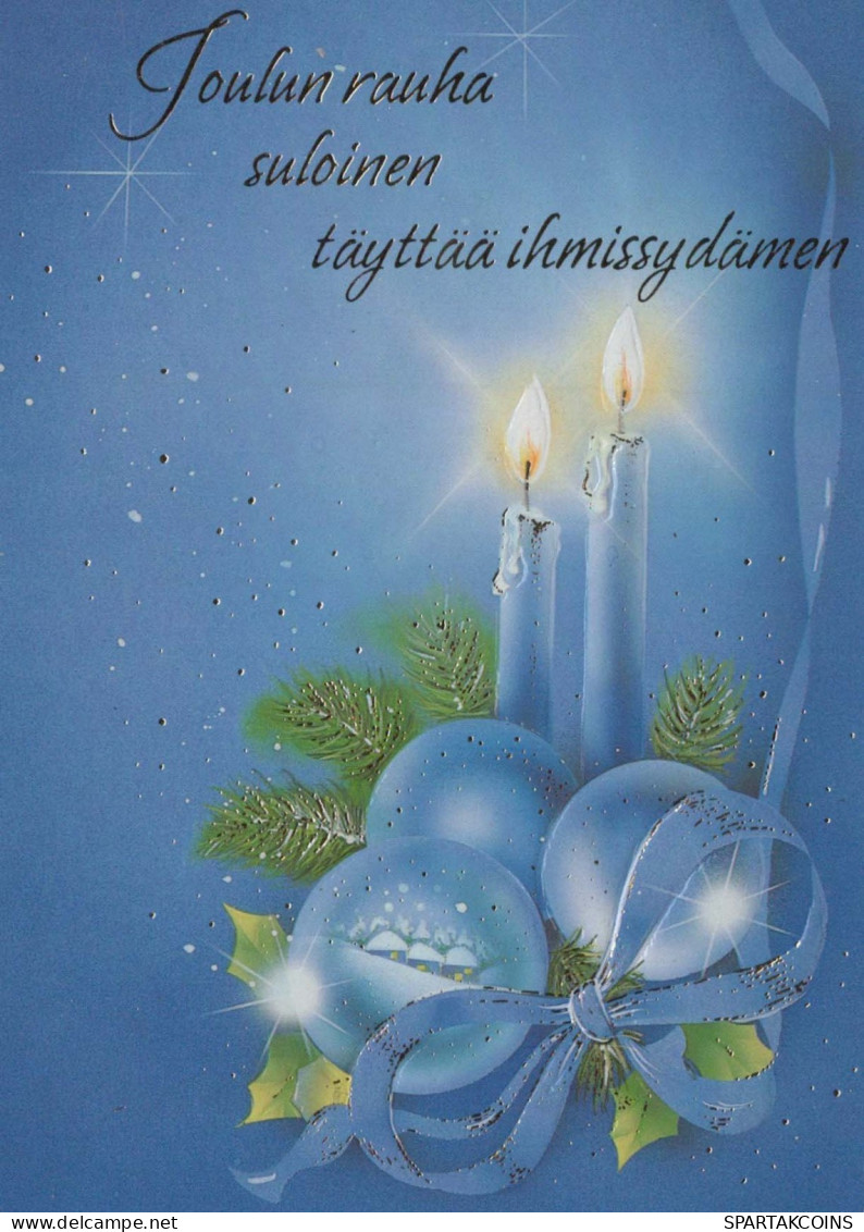 Happy New Year Christmas CANDLE Vintage Postcard CPSM #PBN664.GB - New Year