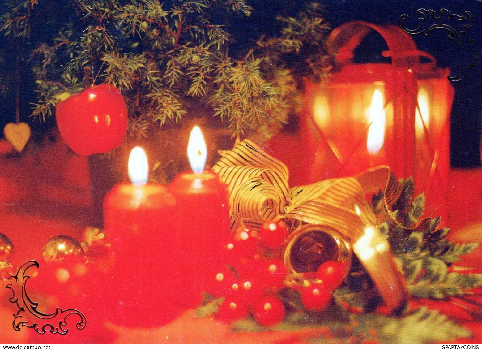 Happy New Year Christmas CANDLE Vintage Postcard CPSM #PBN845.GB - New Year