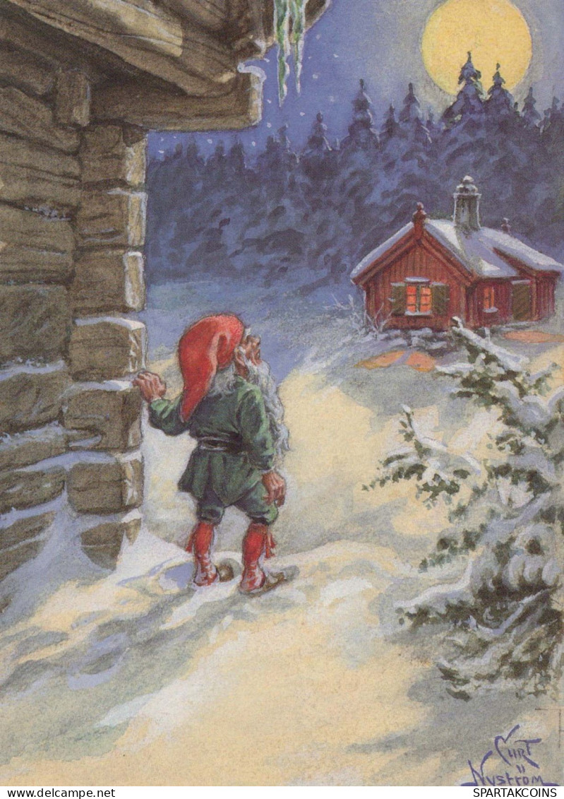 Happy New Year Christmas GNOME Vintage Postcard CPSM #PBL758.GB - New Year