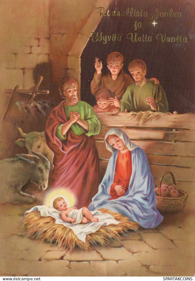 Virgen Mary Madonna Baby JESUS Christmas Religion Vintage Postcard CPSM #PBB827.GB - Virgen Mary & Madonnas