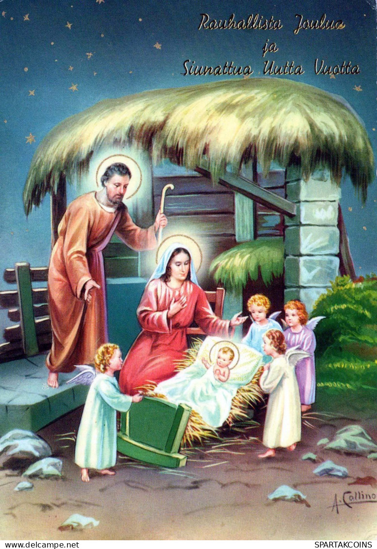 ANGEL Baby JESUS Christmas Vintage Postcard CPSM #PBB959.GB - Angels