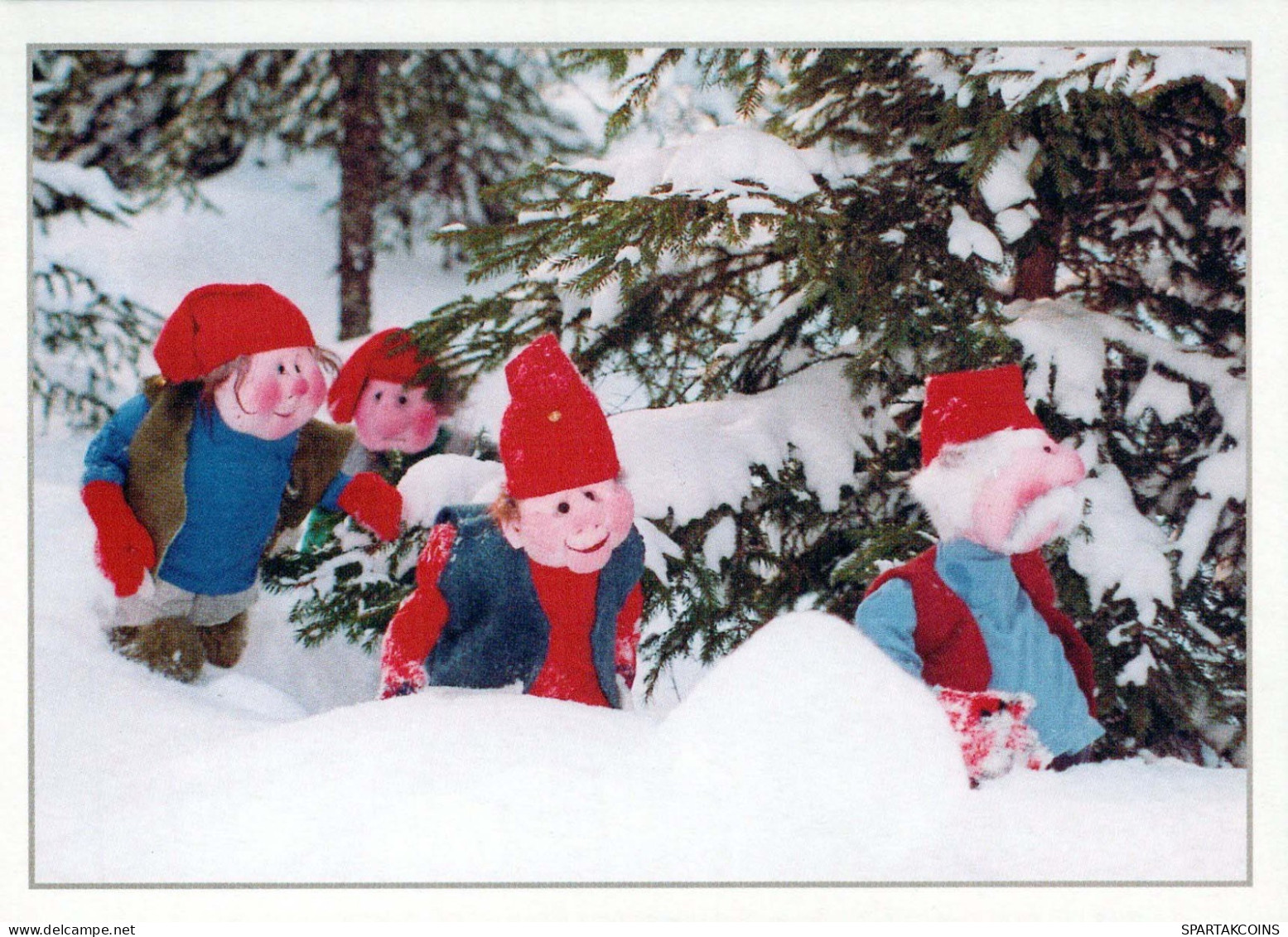 Happy New Year Christmas GNOME Vintage Postcard CPSM #PBA978.GB - Nieuwjaar