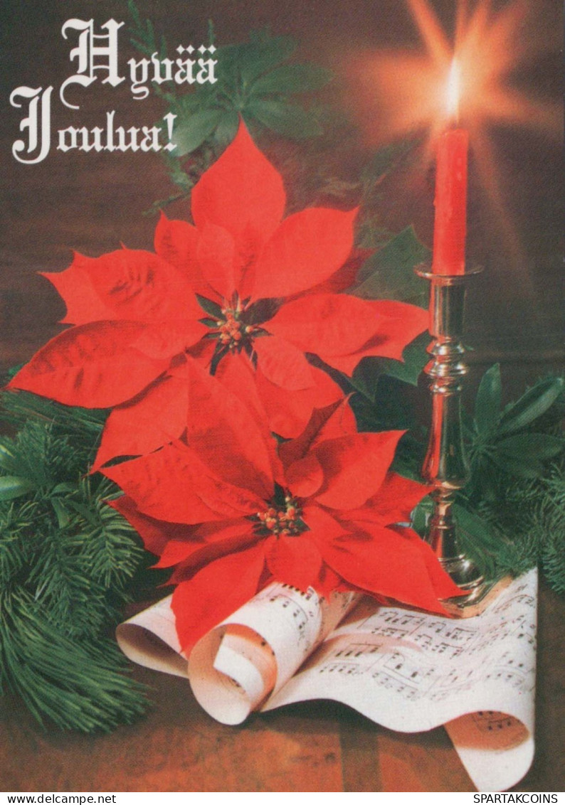 Happy New Year Christmas CANDLE Vintage Postcard CPSM #PBA042.GB - Neujahr