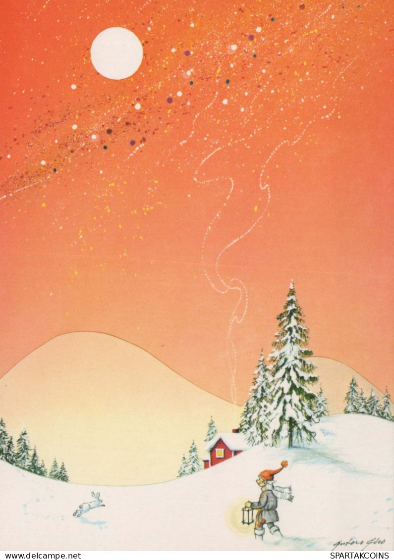 Happy New Year Christmas CHILDREN Vintage Postcard CPSM #PAZ849.GB - Nieuwjaar