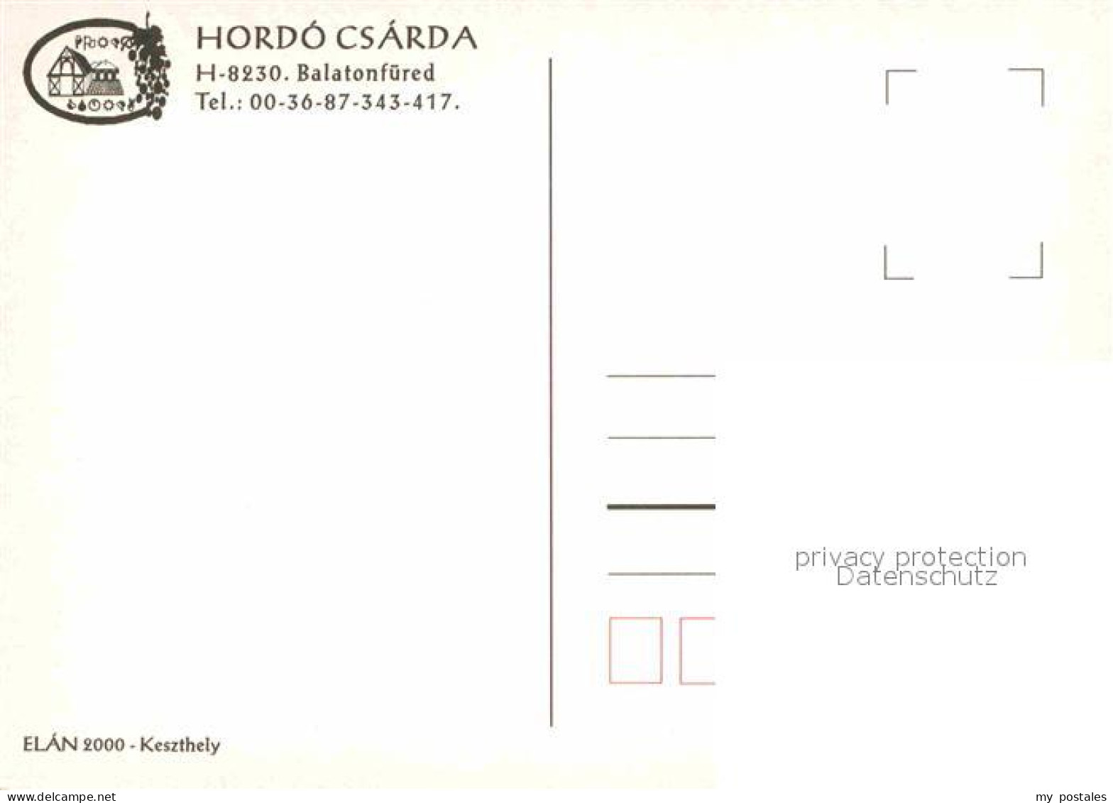 72892844 Balatonfuered Hordo Csarda Balatonfuered - Hongrie