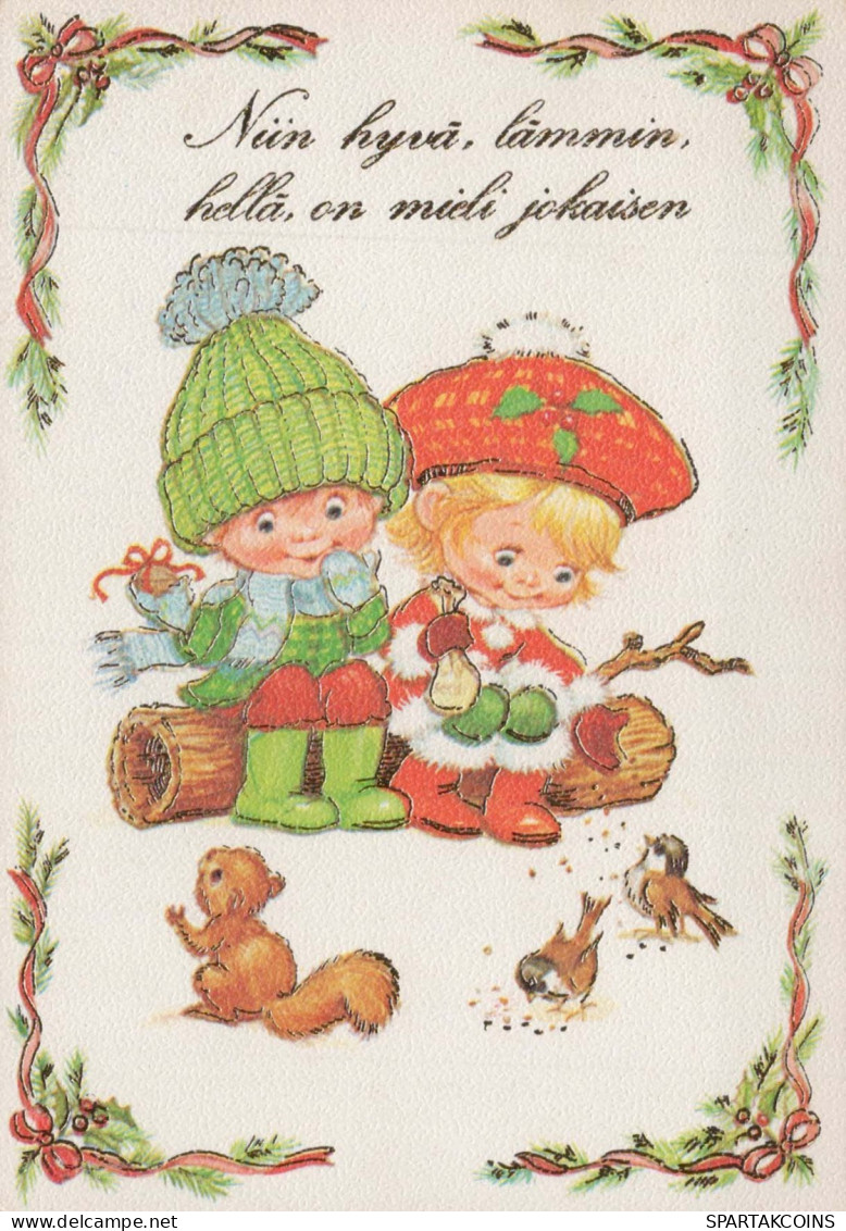 Happy New Year Christmas CHILDREN Vintage Postcard CPSM #PAY885.GB - Neujahr